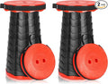 Esup 2 Pack Folding Camping Stool Collapsible Stool Portable Lightweight Retractable Folding Stools Seat Fishing Outdoors Indoors Kitchen Max Load 400lbs