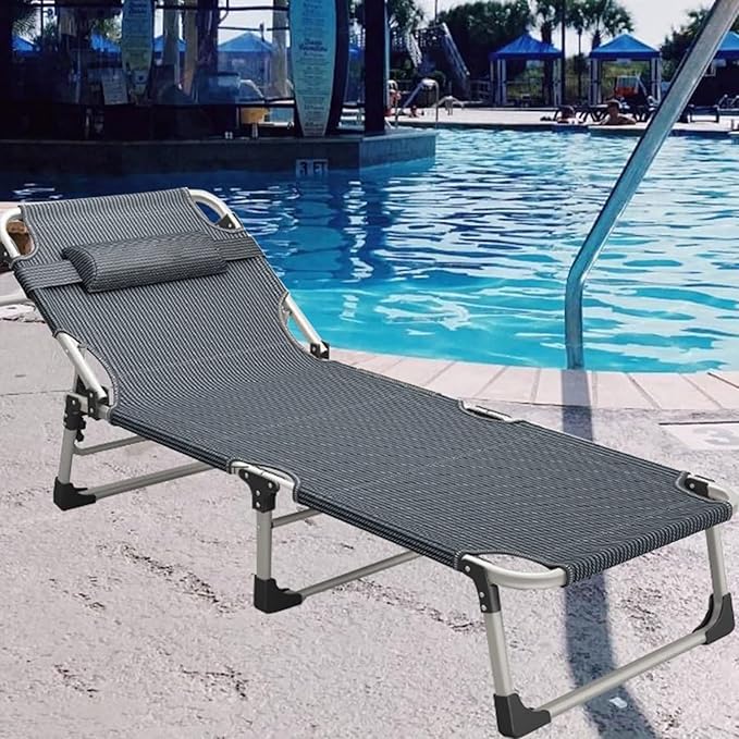 Folding Chair Sunbathing Lounger Travel Chair Outdoor Seat Patio Terrace Bed Camping G Furniture