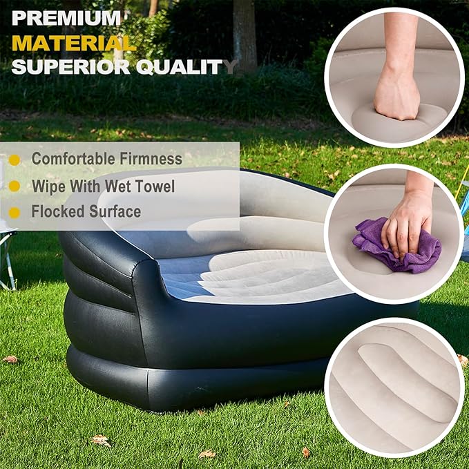 RAPTAVIS Air Sofa Camping Inflatable Couch Blow Up Couches for Outdoor &amp Living Room