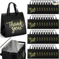 Aliceset 80 Pcs Thank You Insulated Bags for Food Delivery Bulk 9. 5 x 9. 5 x 6 Inch Take Away Bags Thermal Insulation Bag for Hot Cold Food Coffee Milk Seafood Pizza Catering Restaurant Grocery