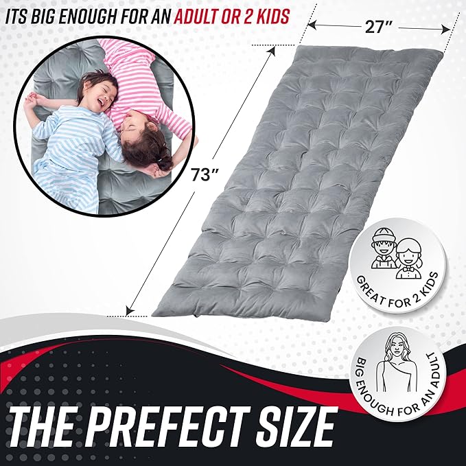 Vaygway Outdoor Camping Cot Pads Mattress- Soft Comfortable Lightweight Thick Cotton Sleeping Cot- Portable Hiking Traveling Backpacking Waterproof Bottom Pad Mattress