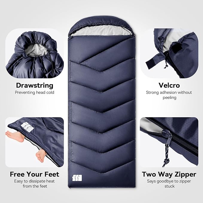 Sleeping Bags for Adults Warm WeatherLightweight for Camping Hiking Traveling