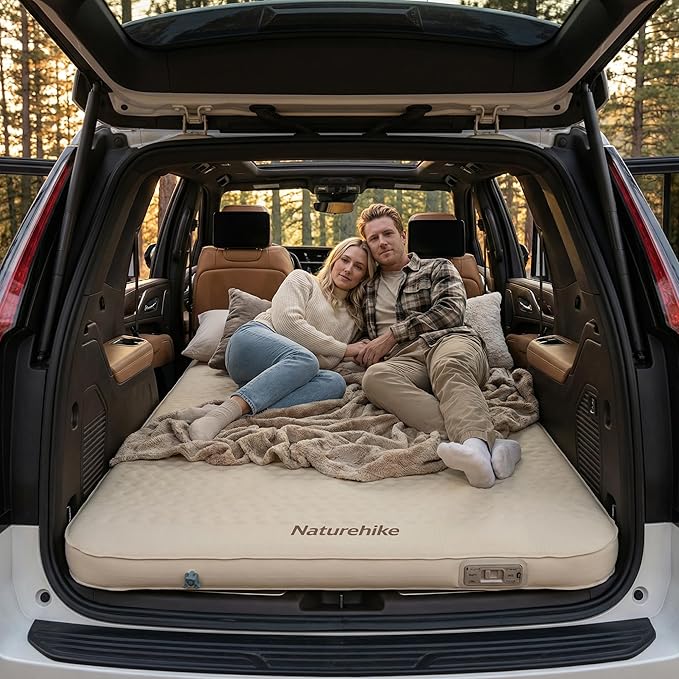 Naturehike 3.94’’ Thick Self Inflating Sleeping Pad with Built in Pump Double Foam &amp Air Camping Mattress Full XL Camping Sleeping Pad for Tent Car Cot Truck 661 lbs Support