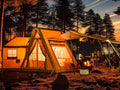 EROMMY 4/6/8/12 Person Inflatable Tent with Skylight 4 Season Blow Up Tents with Hand Pump for Outdoor Camping &amp Hiking Easy Set-up Windproof Sunproof Waterproof