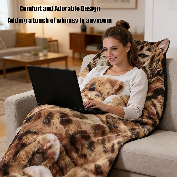Cats Envelope Sleeping Bag Fluffy Cat Sleeping Bag for Adults Adorable Washable Envelopes Bedding for Camping Lounging
