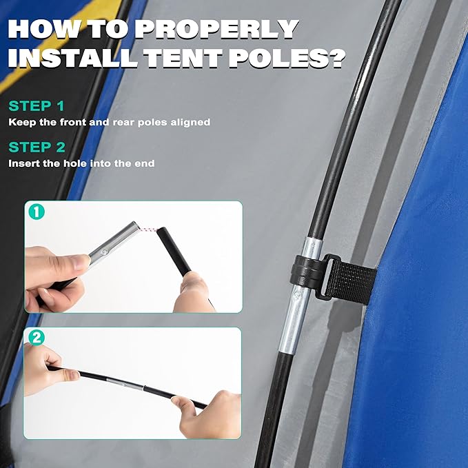 Pickup Truck Tent Waterproof PU2000mm Double Layer for FT Truck Bed Portable Bed Tent for Camping