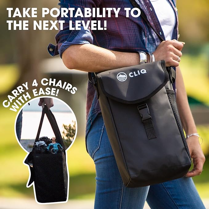 CLIQ Waterproof Chair Bag - Holds 2 4 and 6 Chairs for Camping and Outdoor Activities