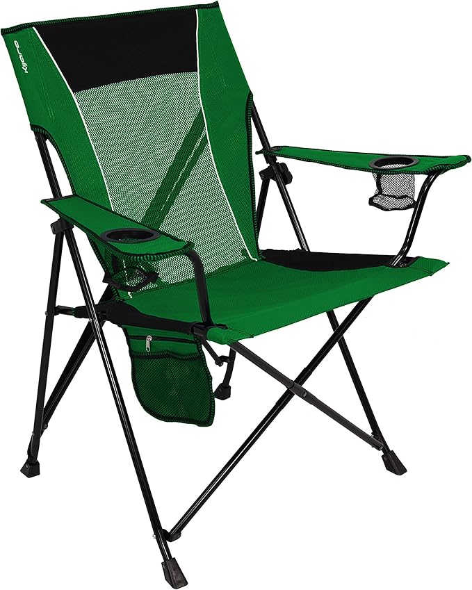 Kijaro Dual Lock Portable Camping Chairs - Enjoy the Outdoors with a Versatile Folding Chair Sports Chair Outdoor Chair &amp Lawn Chair - Dual Lock Feature Locks Position – Jasper Green