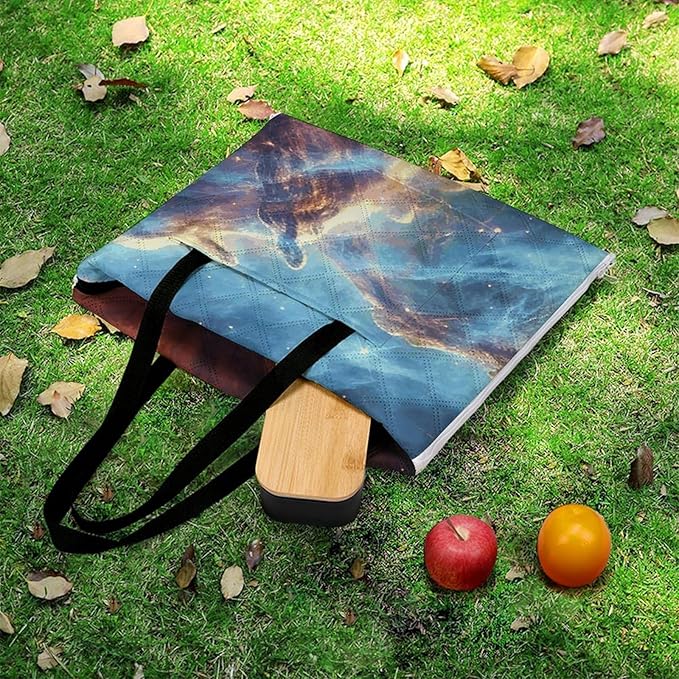 Zipper Universe Galaxy Space Style Picnic Mat Suitable for Travel Camping Park Or Home Use