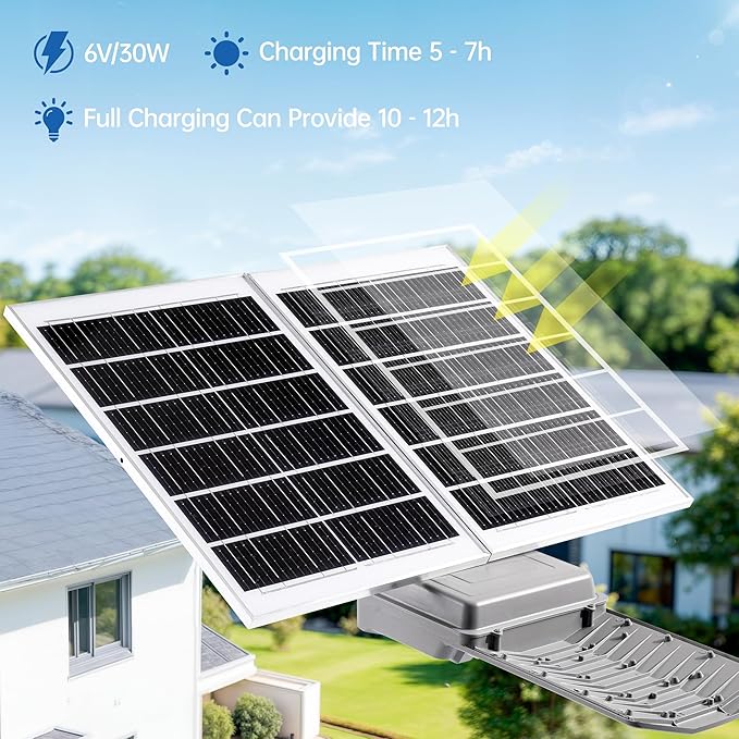11000W Solar Street Light Outdoor Waterproof with Dual Solar Panels – 650000LM 3-Sided LED Lights 144pcs LEDs 50000mAh Battery Motion Sensor Dusk to Dawn for Parking Lot YardGarden