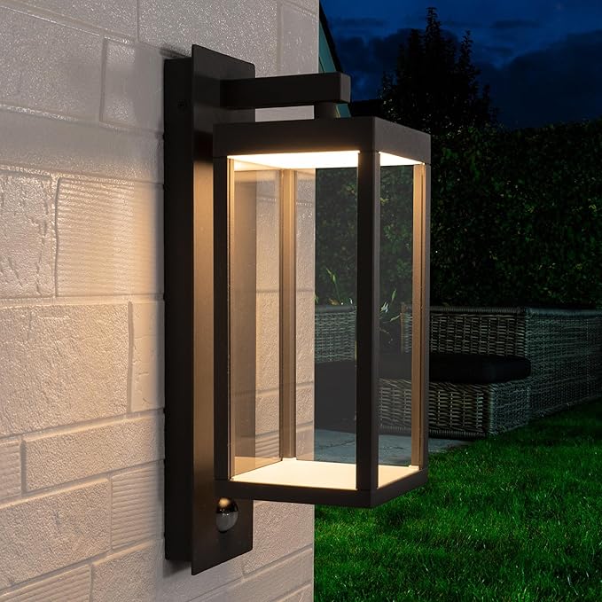 Lustrlach 2 Pack Motion Sensor Outdoor Light Fixtures Wall MountExterior Wall Sconce Porch Light Garage Lights Waterproof Motion Lights for Outside Garden Front Door