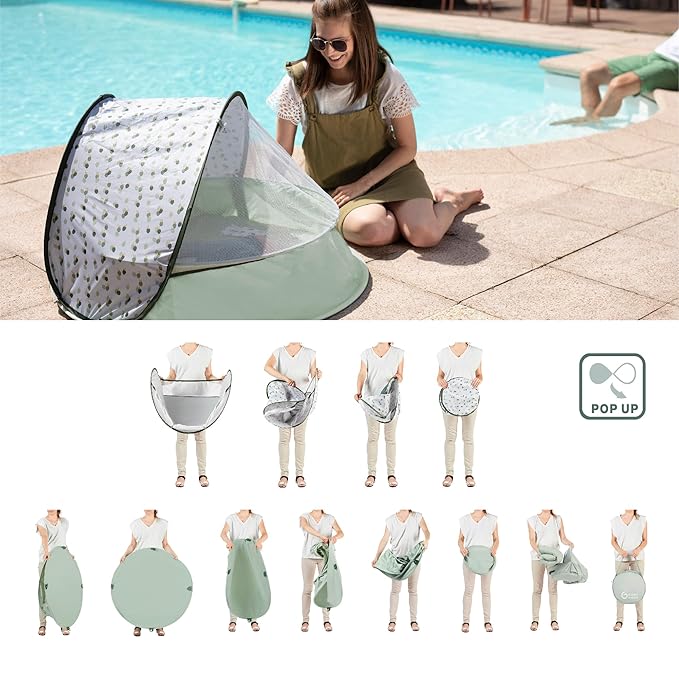 Babymoov Aquani 3-in-1 Infant &amp Baby Beach Tent &amp Pool UV Protection Sunshade Pop-Up Play Area &amp Portable Outdoor Paddling Pool Provence