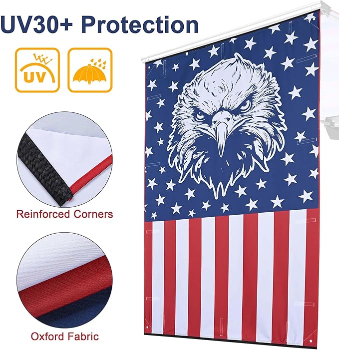 Yescom Awning Wall 4.6FT x 6.6FT for Caravan Car Side Shade Vehicle Tent Camping Windbreak Eagle