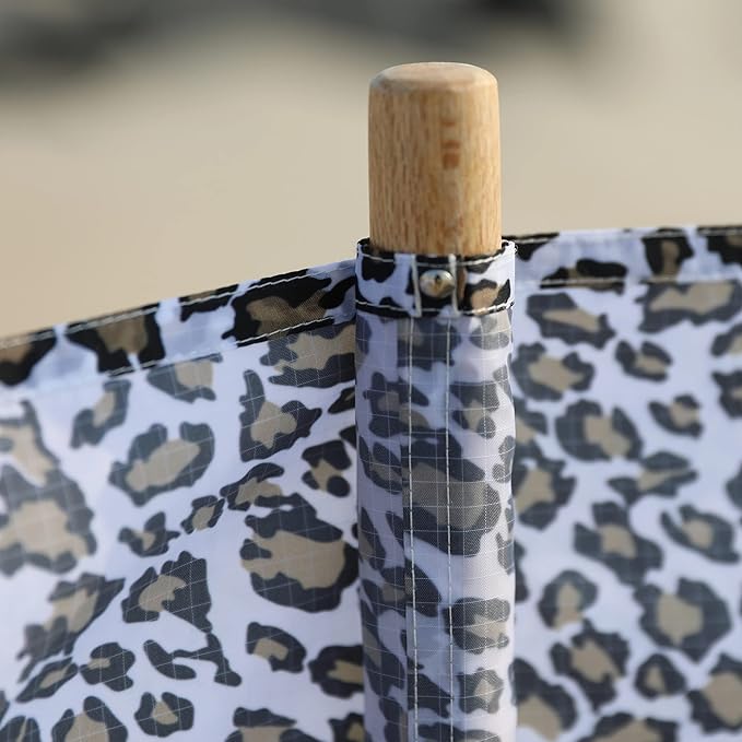 erda Sand Leopard Pro Beach Recycled Polyester Rip-Stop 20 ft Lightweight Windscreen Privacy Screen Wind Blocker Free Matching Shoulder Bag