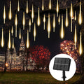 Brightown Meteor Shower Lights 20 Tubes 16 Inch 720 LED Solar Christmas Lights Outdoor Waterproof Snow Cascading String Lights for Outside Christmas Halloween House Tree Decoration Warm White