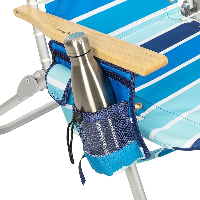 Tommy Bahama Hi-Boy 17 Seat Height 4-Position Lace-Up Suspension Folding Beach Backpack Chair