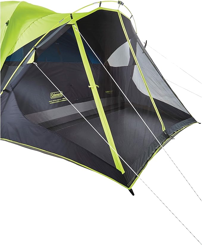 Coleman Carlsbad Dark Room Tent with Screened Porch 4/6 Person Tent Blocks 90% of Sunlight to Keep Inside Cool Weatherproof Shelter with Easy Setup Made of PFAS-Free Materials
