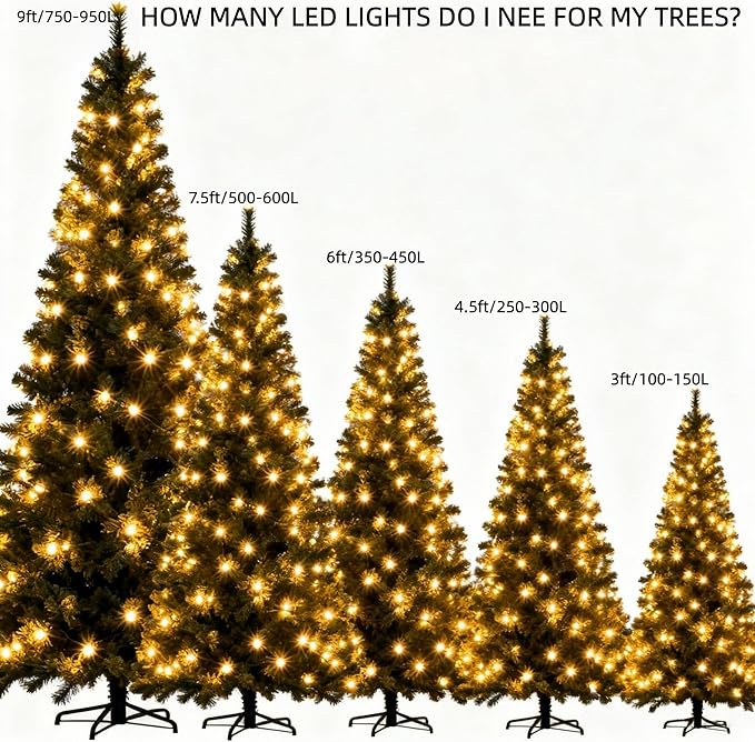 200 LED Warm White Christmas Lights UL Certified and Commercial Grade 66ft Green Wire String Lights for Indoor and Outdoor Party Wedding Garden Patio.