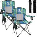 Elevon Camping Chair Portable Folding Outdoor Chair with Arms Cup Holder and Carry Bag