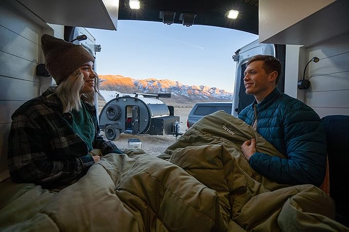 Teton Evergreen Sleeping Bag for Adults – Warm &amp Cozy All-Season Camping Sleeping Bag with Spacious Fit for Cold Weather or Mild Nights