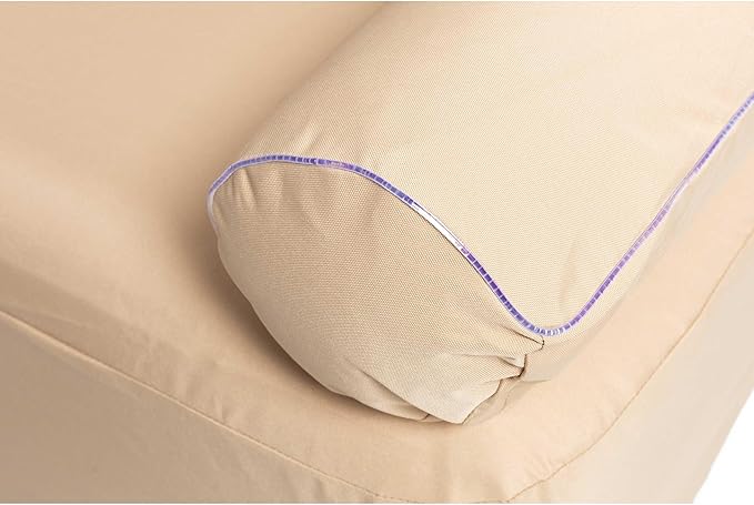 COODY Air Sofa Inflatable Couch for Home &amp Outdoor Blow Up Camping Sofa Built-in Pump Portable Folding Couch Glamping Inflatable Double Chair Movie Loveseat - 61x32x32 (Beige)