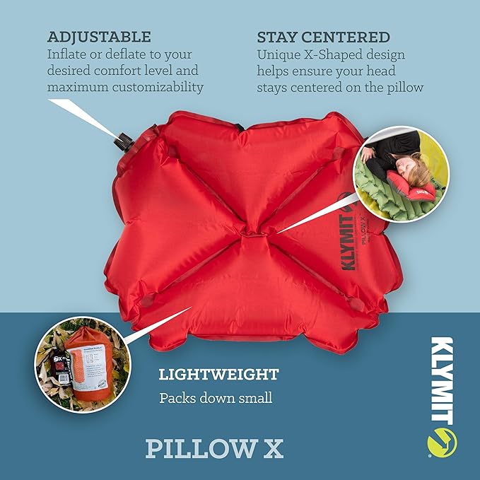 Klymit Pillow X Inflatable Camp &amp Travel Pillow