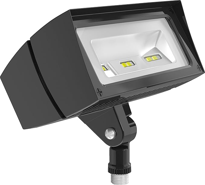 RAB Lighting FFLED18 2 Pack LED Floodlight for Landscapes/Façades/Security Lighting 18W 2400LM Swivel Arm 5000K Color Temp Ultra-Efficient 7H x 6V Beam Spread Residential or Commercial Use