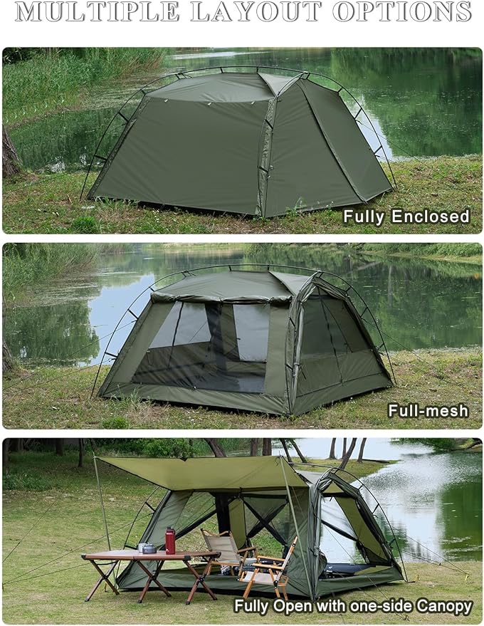 3 Person Backpacking Tent Cabin Tent with Vestibule Waterproof Lightweight Easy Set Up Outdoor Tent for Camping Hiking Motorcycle