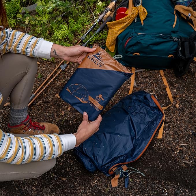 Kelty Late Start Tent Footprint (Footprint ONLY) – Lightweight Water Resistant Fitted Ground Sheet Updated for 2024