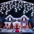 98 Ft Ice Lights for Outside 960 LED Christmas Lights Outdoor Plug in Christmas String Lights with 8 Modes &amp Timer for Holiday Party Wedding House Patio Outdoor Decor(Cool White)