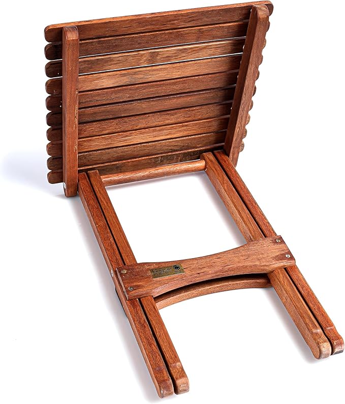 BYER OF MAINE - Pangean Folding Wooden Table Hardwood Portable Table for Deck or Camping Use Indoors or Outdoors - 18 H x 16 W x 16 D