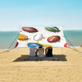 Rugby Pattern (25) Camping Sun Shelter Beach Tent Portable Beach Sun Shade Outdoor Canopy for Camping Trips Fishing Picnic