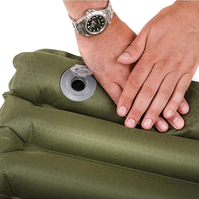 Snugpak Basecamp Ops Air Mat with Built in Foot Pump and Non-Slip Bottom