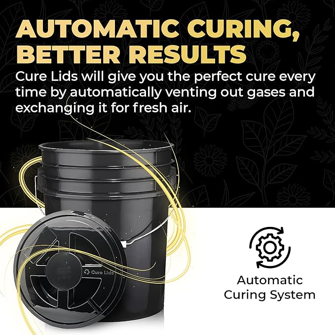 Automatic Smart Ai Curing Gamma Seal Storage Container Lids with Adapter Ring Fits 3.5 5 6 &amp 7 Gallon Buckets Smart Curing Technology