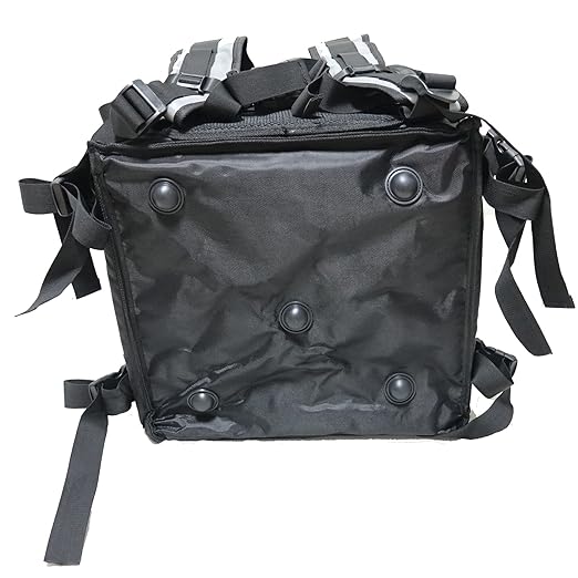 PK-64B: Big Pizza/Food Delivery Bag for Motorcycle or Bicycle 16x16x16 with Metal Rack for Motorcycle Use