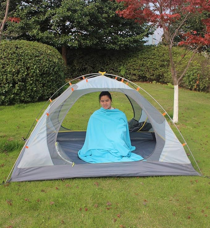Sleeping Bag Liner Lightweight Portable Soft Travel and Camping Sheet with Compact and Carry Bag for Travel Hotel