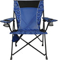 Kijaro Enjoy Versatile Folding Sports Outdoor Chair &amp Lawn Chair Dual Lock Feature Destination Print - Maldives Blue