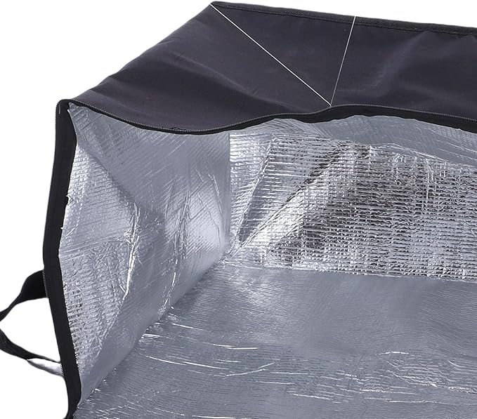 Pssopp Insulated Pizza Delivery Bag 20 x 20 x 14 Inch Portable 600D Oxford Fabric Thermal Food Bag Carrier for Grocery Shopping Catering