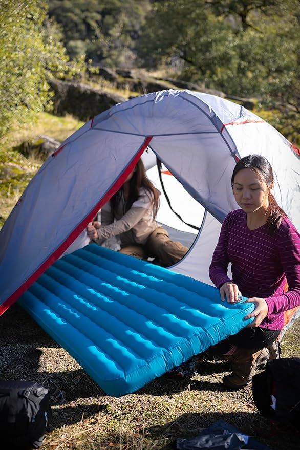 ALPS Mountaineering Pioneer Insulated Air Pad – Lightweight 4-Season Sleeping Pad with R-Value 6.6 Recycled Ripstop Fabric Reflective Heat Layers Pump Sack &amp Repair Kit for Camping and Backpack