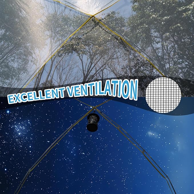 4/6 Person Blackout Camping Tent Easy Setup Waterproof Family Dome Tent for Camping with Rainfly Portable Double Layer Large Family Tent for Outdoor Camping&ampHiking