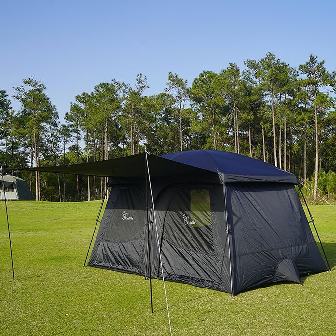 Vidalido Tents3-4 Person Camping Tent with Extended VestibuleWeather Resistant Family Tents with Breathable Mesh WindowsEasy Install Waterproof Outdoor Tent for Backpacking and Camping Hiking
