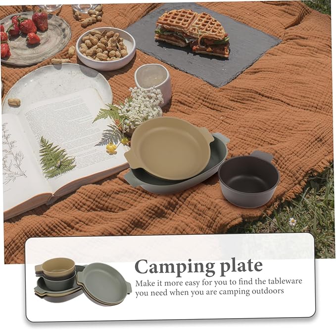 KICHOUSE Portable Camping Bowl Snack Bowls for Side Dishes Outdoor Serving Dishes Light Easy to Clean Plastic Dinnerware