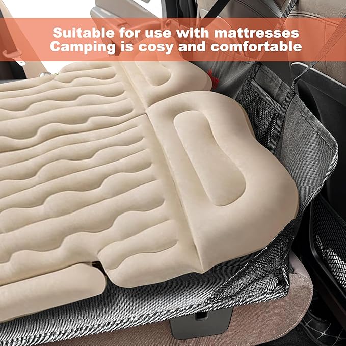 MYDAYS Car Rear Seat Mattress Extension Plate Portable Air Mattresses Extenders for Sleeping Increase Travel Trunk Bed Space for Car/SUV Camping