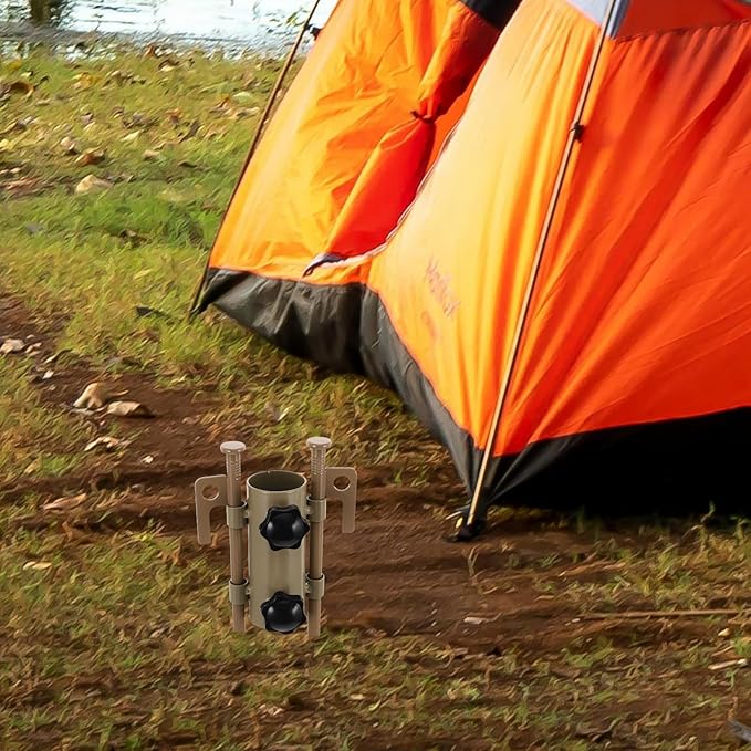 Didiseaon 6pcs Adjustable Canopy Stakes and Tent Pole Fixers with 30cm Metal Stakes Kit for Camping Tent Accessories Outdoor Shelter Anchor Set for Hiking Lawn Beach and Camping Use