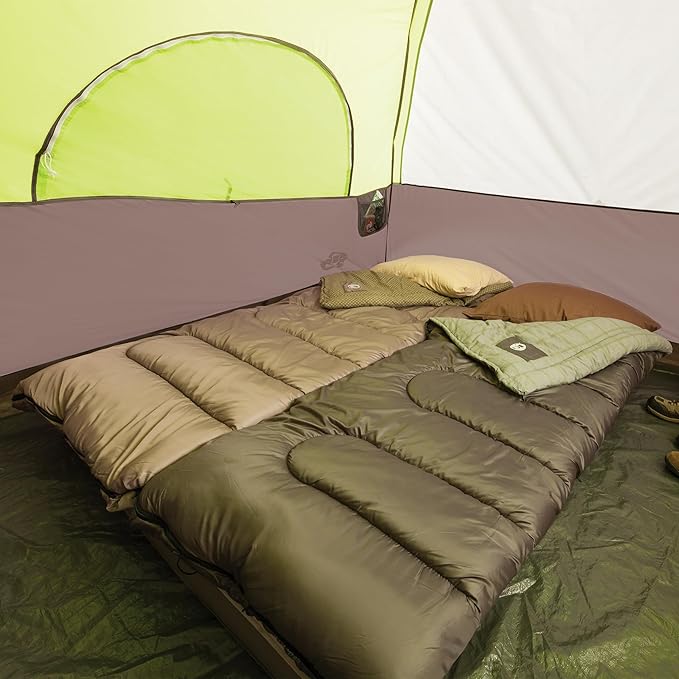 Coleman Steel Creek 6-Person Tent with Screened Porch &amp Integrated Rainfly Weatherproof Tent with Screen Room Sets Up in Minutes Fits Queen-Size Airbed