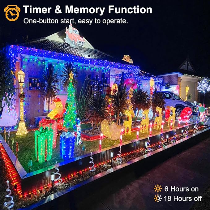 Icicle Christmas Lights Outdoor 99ft 1216 LED Icicle Lights for Outside 8 Modes with 228 Drops Waterproof Plug in Blue Christmas Light for House Indoor Party Holiday Wedding Halloween Decorations