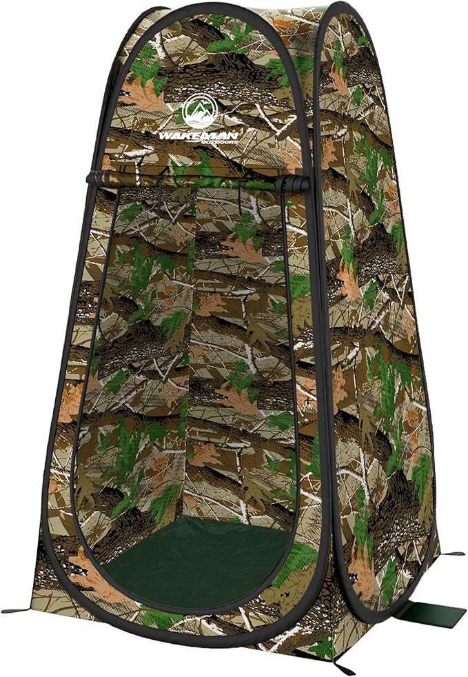 Wakeman Pop Up Changing Tent 3.3 x 3.3 x 6.2ft Camping Shower Tent for Portable Toilet Stall or Dressing Room with Carry Bag for Camping Beach or Tailgate Polyester