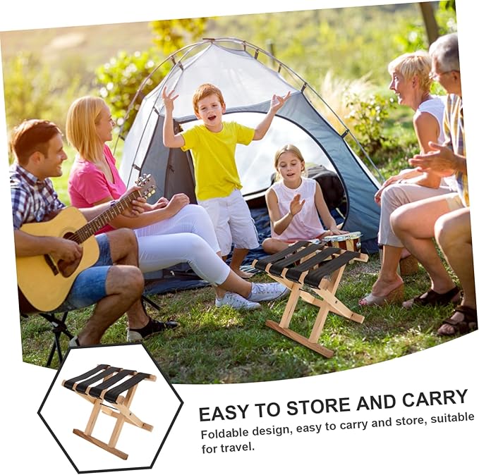Zerodeko Foldable Camping Stool Portable Stool for Fishing Small Chair Sturdy Material Multi-use