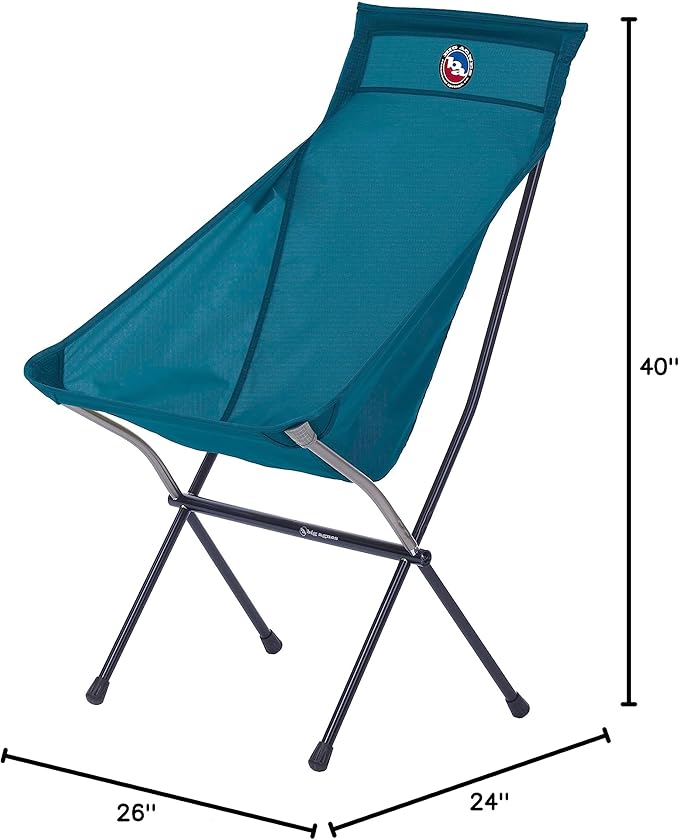 Big Agnes Big Six Camp Chair - Deluxe Comfort for Your Outdoor Adventures | Lightweight Packable &amp Portable Camping Chair | Tall Back Wide Seat | Easy Setup