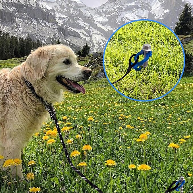Homeon Wheels 12 Pcs Camping Ground Anchors Aluminum Screw Heavy Duty Metal Non-Rust Cast Tent Anchors for Securing Animals Tent Canopies Sheds Swing Sets Car Ports Trampoline